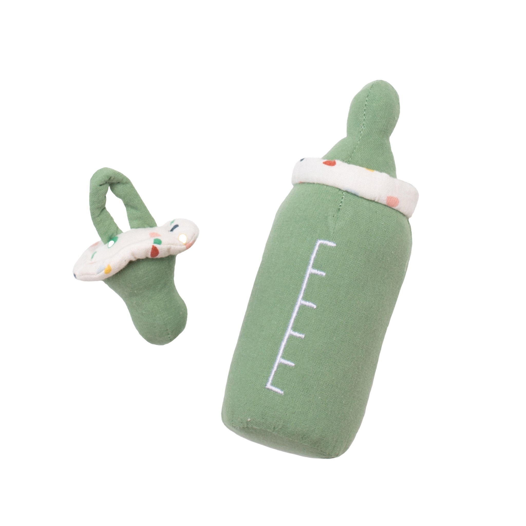 Rubens Barn Zubehör Babyflasche und Nuckel, grün – Produktansicht vor weißem Hintergrund