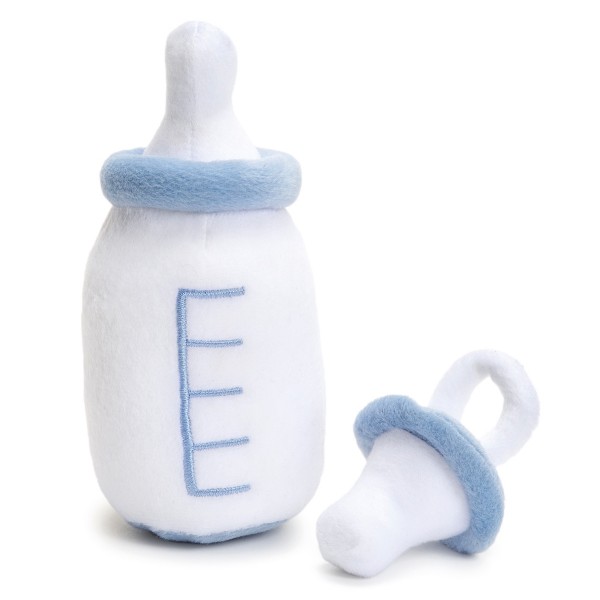 Babyflasche und Nuckel hellblau für Rubens Baby